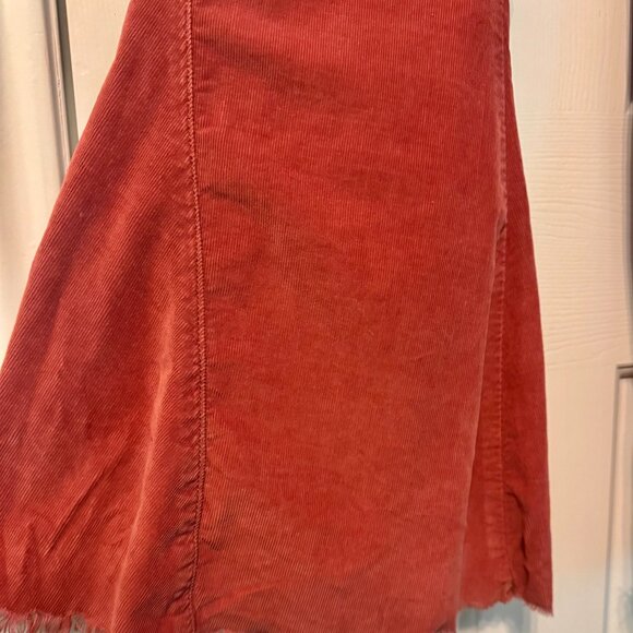 Free People Karma Corduroy Exaggerate Flare Jeans – Red Dahlia, Size 27 - Picture 10 of 14